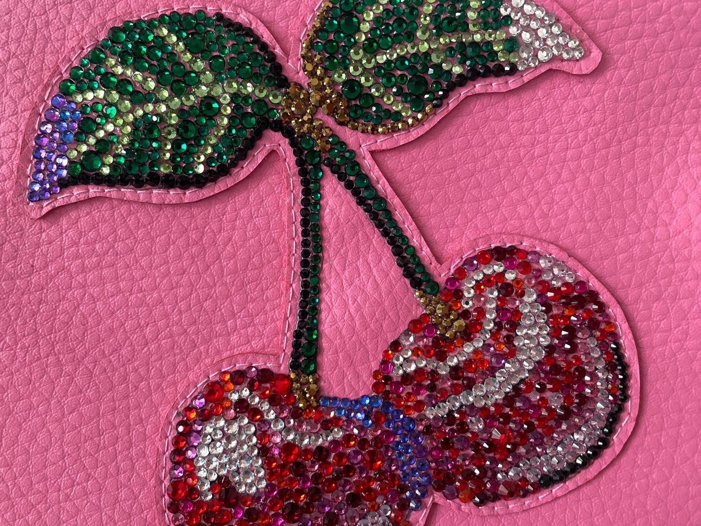 Cherries Clutch vegan leather